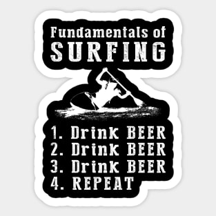 Paddles & Pints: Kayaking and Beer Adventure Tee Sticker